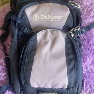 Small Blue and Purple Daypack with Bladder Pack